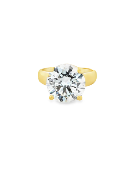 Heavy Prong Round Brilliant Solitaire Lab-Grown Diamond Ring