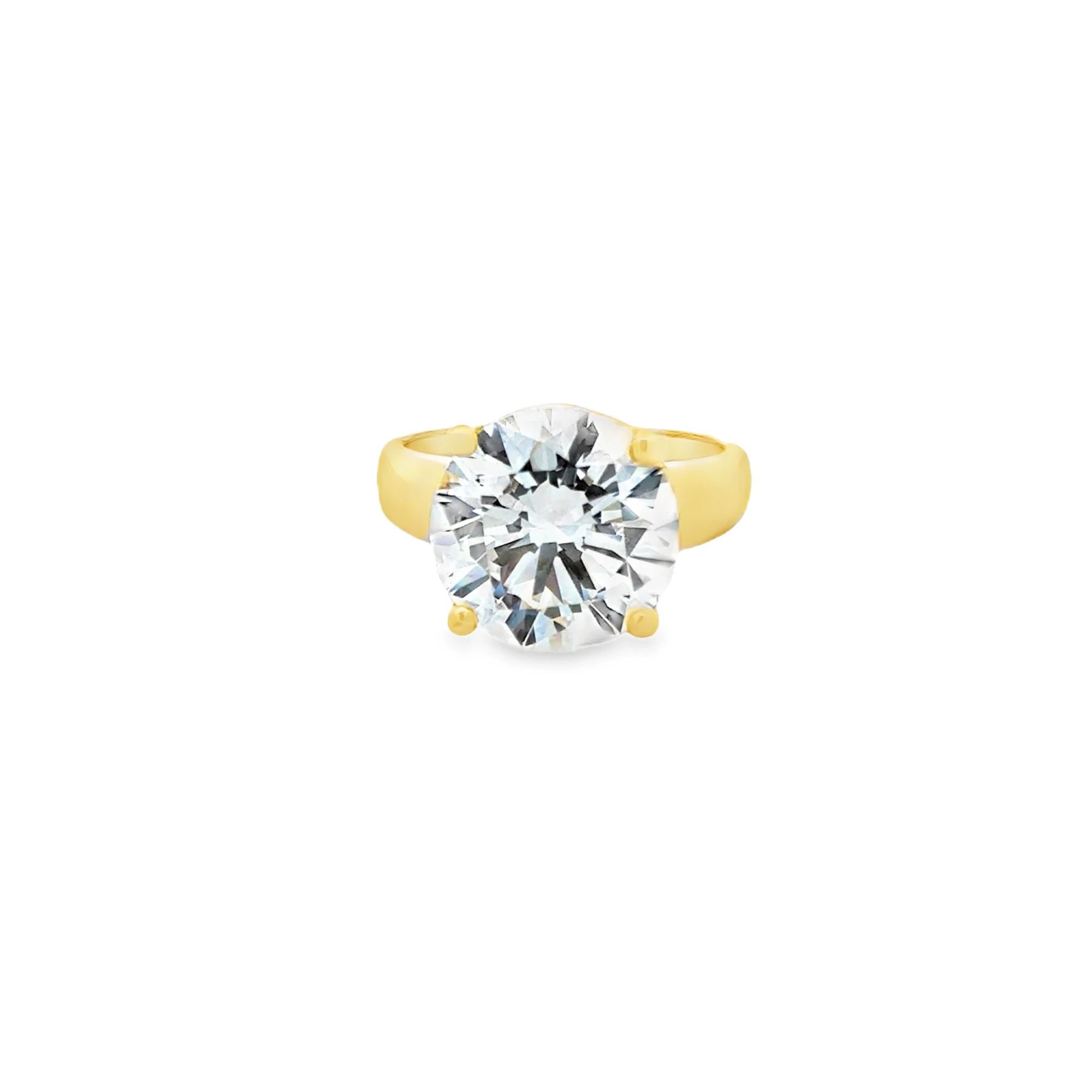 Heavy Prong Round Brilliant Solitaire Lab-Grown Diamond Ring