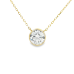 Bezel-Set Round Lab-Grown Diamond Necklace