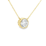 Bezel-Set Round Lab-Grown Diamond Necklace - Image 2