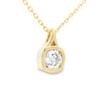 Round Bezel Lab-Grown Diamond Necklace - Image 5