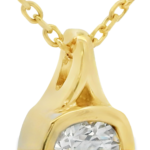 Round Bezel Lab-Grown Diamond Necklace - Image 4