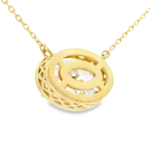 Oval Halo Lab-Grown Diamond Necklace - Image 4