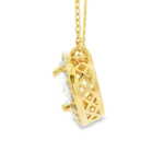 Oval Halo Lab-Grown Diamond Necklace - Image 5