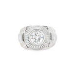 Men’s Two-Tone Bezel Lab-Grown Diamond Ring - Image 4