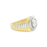 Men’s Two-Tone Bezel Lab-Grown Diamond Ring - Image 3