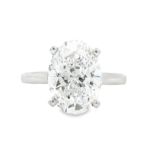 Oval Brilliant Solitaire Lab-Grown Diamond Ring - Image 4