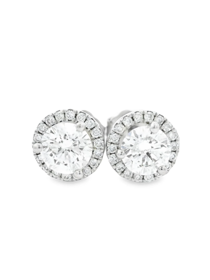 Halo Lab-Grown Diamond Stud Earrings