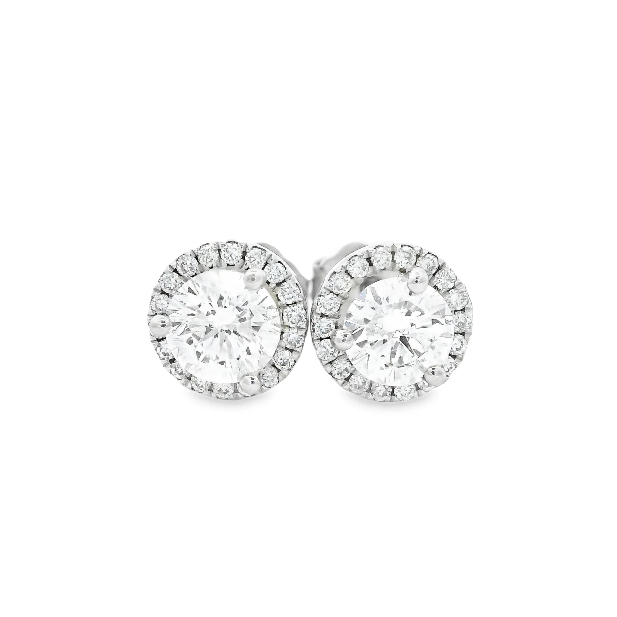 Halo Lab-Grown Diamond Stud Earrings