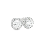 Halo Lab-Grown Diamond Stud Earrings - Image 2
