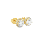 Halo Lab-Grown Diamond Stud Earrings - Image 7