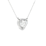 Heart Shape Halo Lab-Grown Diamond Pendant - Image 3