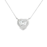 Heart Shape Halo Lab-Grown Diamond Pendant - Image 4