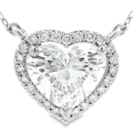 Heart Shape Halo Lab-Grown Diamond Pendant - Image 5