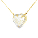 Heart Shape Halo Lab-Grown Diamond Pendant - Image 6