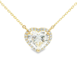 Heart Shape Halo Lab-Grown Diamond Pendant - Image 8