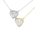 Heart Shape Halo Lab-Grown Diamond Pendant - Image 2