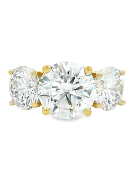 Round Brilliant Three-Stone Lab-Grown Diamond Ring