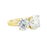 Round Brilliant Three-Stone Lab-Grown Diamond Ring - Image 2