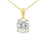 Round Brilliant Solitaire Lab-Grown Diamond Pendant