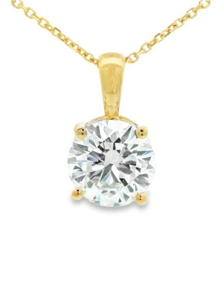 Round Brilliant Solitaire Lab-Grown Diamond Pendant