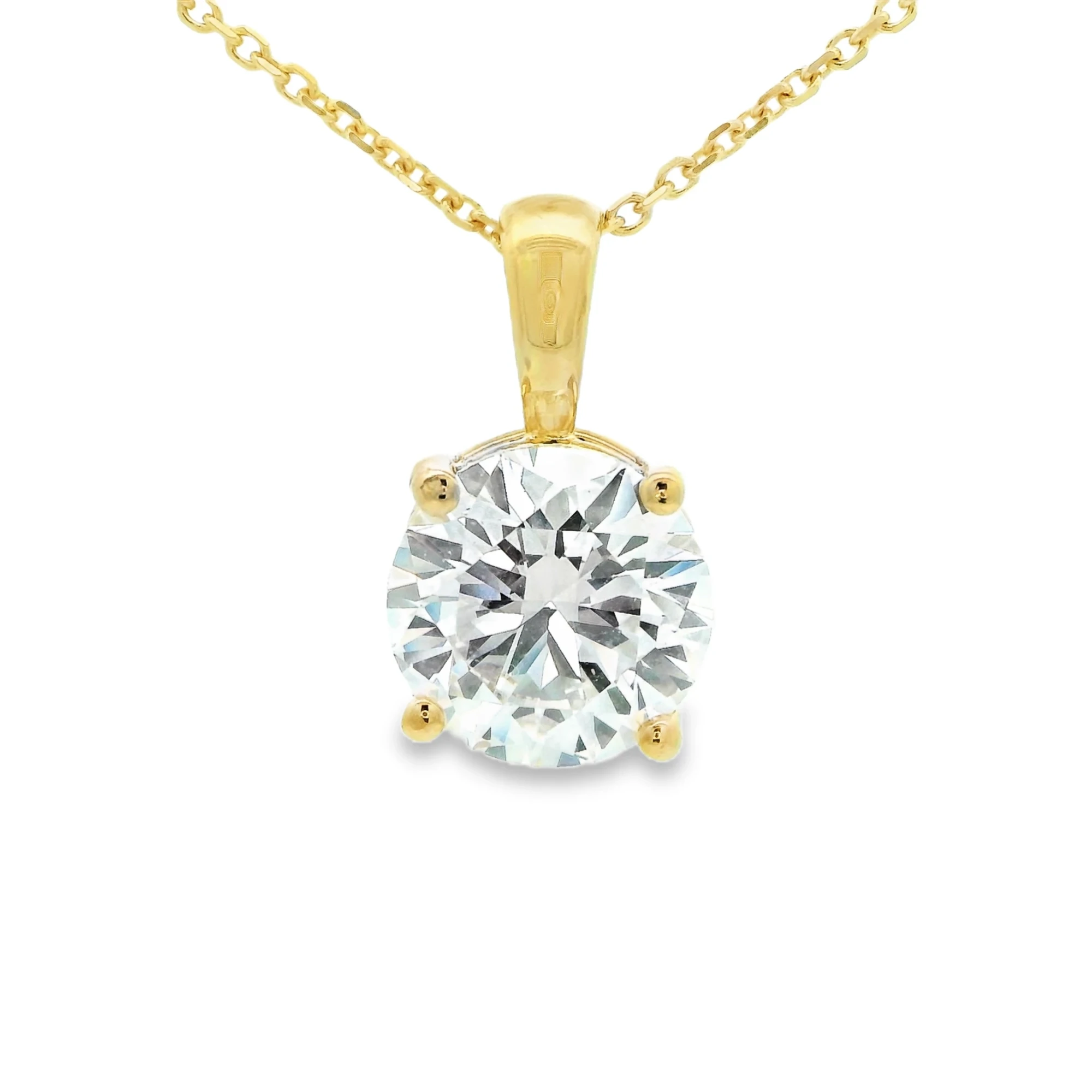 Round Brilliant Solitaire Lab-Grown Diamond Pendant
