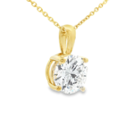 Round Brilliant Solitaire Lab-Grown Diamond Pendant - Image 2