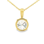 Round Brilliant Solitaire Lab-Grown Diamond Pendant - Image 4