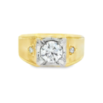 Men’s Two-Tone Heavy Prong Lab-Grown Diamond Ring