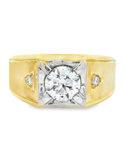 Men’s Two-Tone Heavy Prong Lab-Grown Diamond Ring