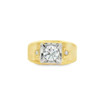 Men’s Two-Tone Heavy Prong Lab-Grown Diamond Ring - Image 3