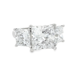 Princess Cut Three-Stone Lab-Grown Diamond Ring - Image 2