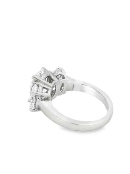 Oval Cut Three-Stone Lab-Grown Diamond Ring