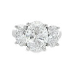 Oval Cut Three-Stone Lab-Grown Diamond Ring - Image 2