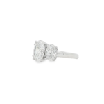Oval Cut Three-Stone Lab-Grown Diamond Ring - Image 4