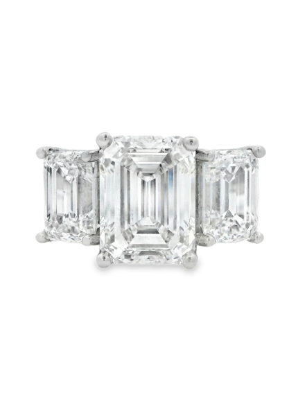Emerald Cut Three-Stone Lab-Grown Diamond Ring