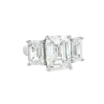 Emerald Cut Three-Stone Lab-Grown Diamond Ring - Image 2