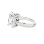 Emerald Cut Three-Stone Lab-Grown Diamond Ring - Image 4