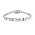 Alternating Oval and Round Diamond Tennis Bracelet