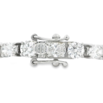 Alternating Oval and Round Diamond Tennis Bracelet - Image 2