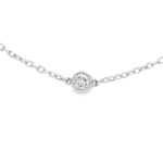 Bezel Lab-Grown Diamond Chain Necklace