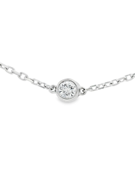 Bezel Lab-Grown Diamond Chain Necklace