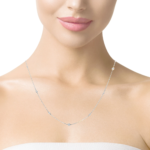 Bezel Lab-Grown Diamond Chain Necklace - Image 3