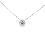 Bezel-Set Round Lab-Grown Diamond Necklace - Image 4
