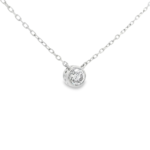 Bezel-Set Round Lab-Grown Diamond Necklace - Image 6