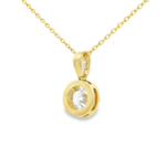 Round Halo Pendant with Diamond Bail - Image 4