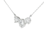 Classic Three-Stone Lab-Grown Diamond Necklace - Image 2
