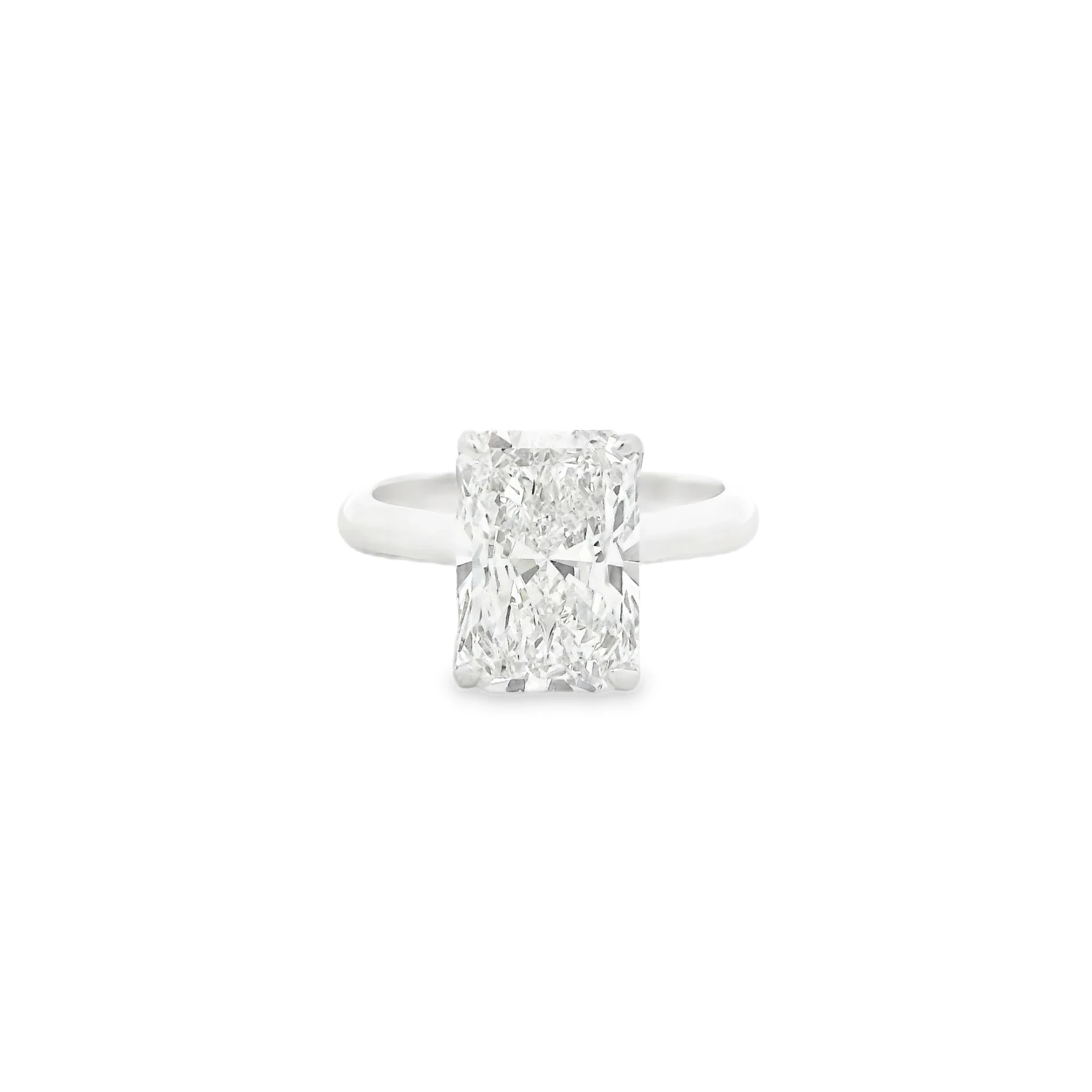 Radiant Cut Hidden Halo Lab-Grown Diamond Ring