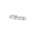 Three-Stone Lab-Grown Diamond Huggie Earrings
