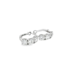 Three-Stone Lab-Grown Diamond Huggie Earrings - Image 3
